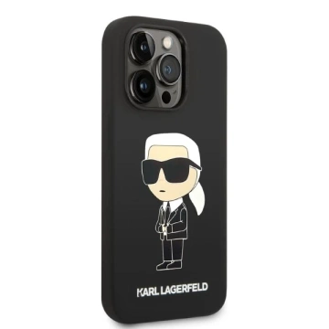 Etui ochronne na telefon Karl Lagerfeld KLHCP14LSNIKBCK do Apple iPhone 14 Pro 6,1" hardcase czarny/black Silicone Ikonik