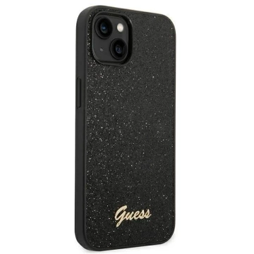 Etui Guess GUHCP14MHGGSHK pro Apple iPhone 14 Plus 6,7" černé/černé pevné pouzdro Glitter Script