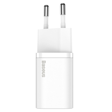 Baseus Super Si USB-C Typ C PD 25 W weißes Netzteil-Ladegerät