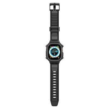Spigen Rigged Armor "PRO" Strap with Protective Case for Apple Watch Ultra 49mm Black