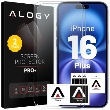 2x tvrzené sklo pro Apple iPhone 16 Plus Screen Protector 9H Alogy Heavy Pro™️ [2ks]