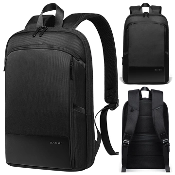 Bange voděodolný batoh na 15,6" notebook, městský cestovatel, 45x30x16 cm, do práce, do letadla, pánské, dámské, s USB portem Černá