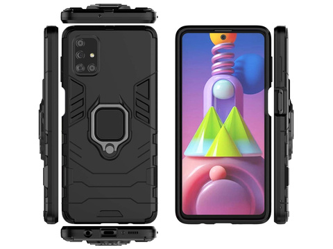 Puzdro Alogy Stand Ring Armor pre Samsung Galaxy M51 čierne