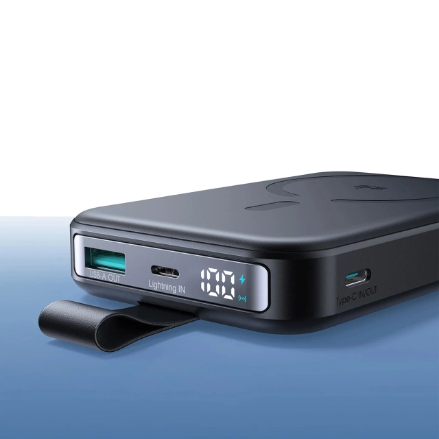 Портативний зарядний пристрій Joyroom JR-PBM11 10000mAh 22.5W Qi2 MagSafe з підставкою – чорний