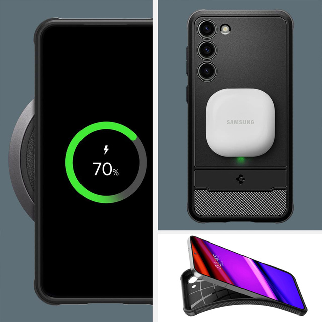 Etui na telefon Spigen Rugged Armor obudowa ochronna do Samsung Galaxy S23 Matte Black