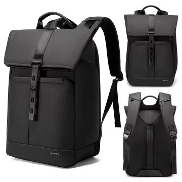 Bange voděodolný batoh na 15,6" notebook, městský cestovatel, 45x30x16 cm, do práce, do letadla, pánské, dámské, s USB portem Černá