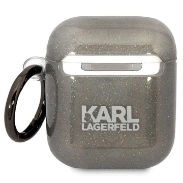 Захисний чохол для навушників Karl Lagerfeld for Airpods 1/2 cover black/black Gliter Karl