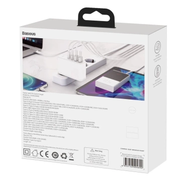 Baseus GaN2 Pro rychlá nabíječka 100W USB / USB Type C Quick Charge 4 Power Delivery bílá (CCGAN2P-L02)