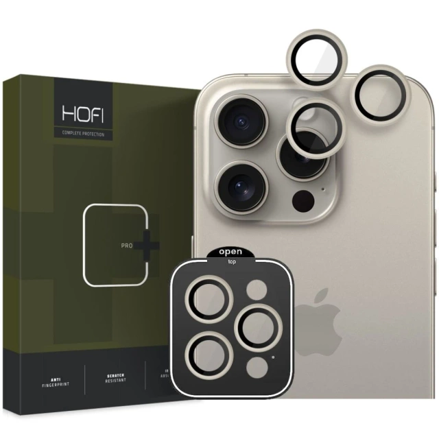Hofi Camring Pro Kameraabdeckung für Apple iPhone 15 Pro / 15 Pro Max Titanium