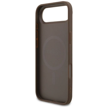 Etui Guess 4G Ring Classic Logo MagSafe do iPhone 17 Air brązowe
