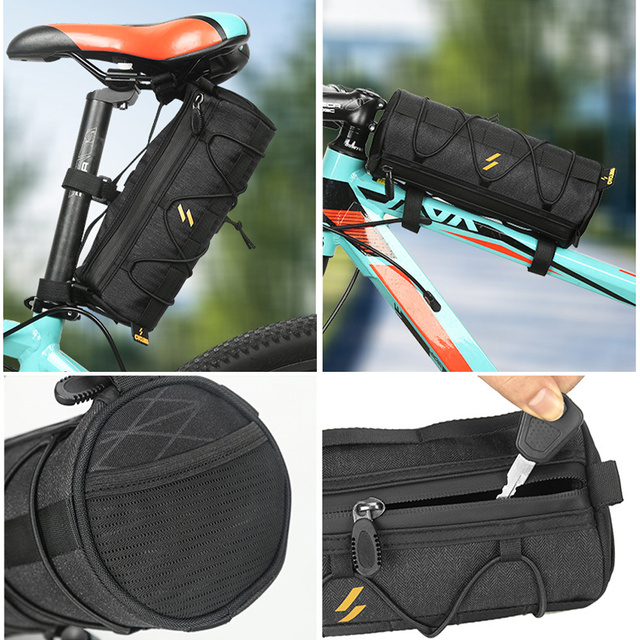 Alogy Fahrradtasche Radstange Fahrradtasche Wasserdichte Fahrradtasche 2,5 L Schwarz