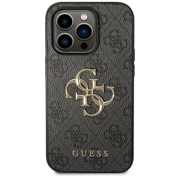Etui Guess GUHCP15X4GMGGR pro iPhone 15 Pro Max 6,7" szary/šedé pevné pouzdro 4G Big Metal Logo