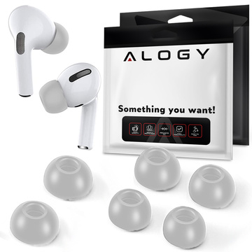6x Alogy SML memory silicone earbuds for Apple AirPods Pro gray