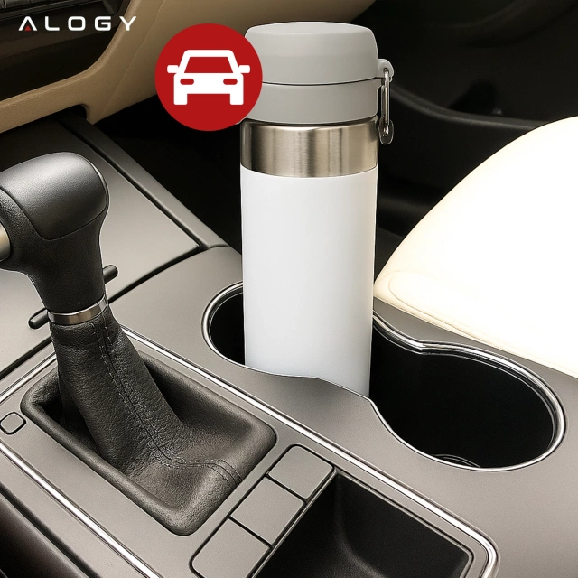 Alogy Thermos Thermos Mug ThermoGo™ 800ml Steel Leakproof Packable Travel Mug for Coffee and Tea Sports Long-lasting Warmth for Car and Backpack White