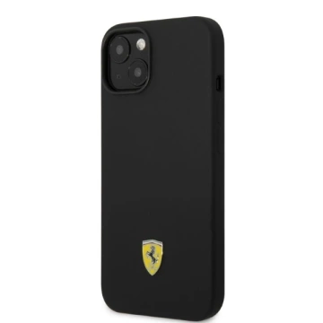 Eti na telefon Ferrari FEHMSIP14SBK до Apple iPhone 14 6,1" чорний/чорний твердий чохол Silicone Metal Logo Magsafe