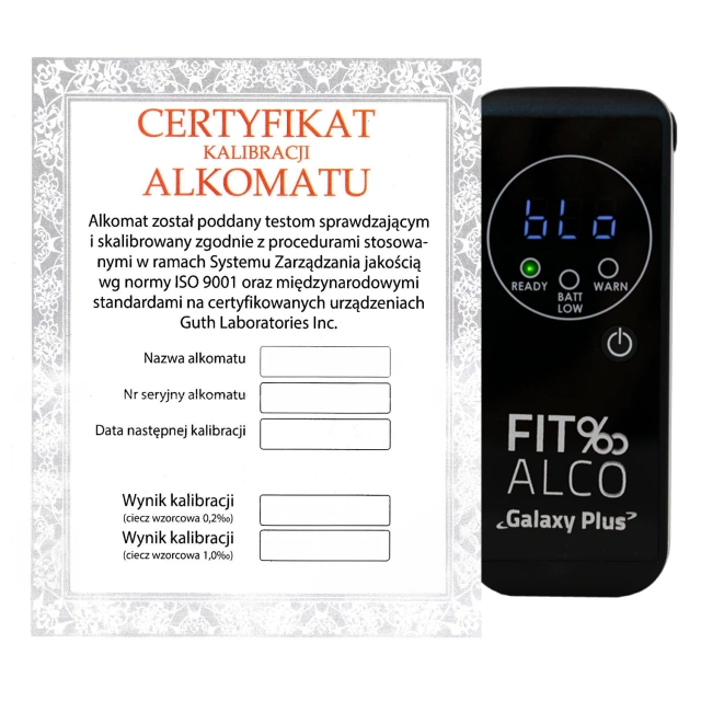 FITalco Galaxy Plus Breathalyzer Sobriety Tester with Platinum Electrochemical Sensor Electrochemical Black