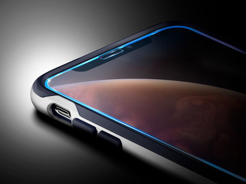 Скло Spigen Glas.tR Slim FC на корпус Apple iPhone X / Xs / 11 Pro чорне