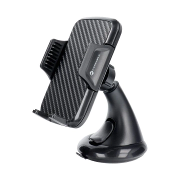Автомобільний тримач FORCELL F-GRIP Carbon HT1 для лобового скла/борта, чорний