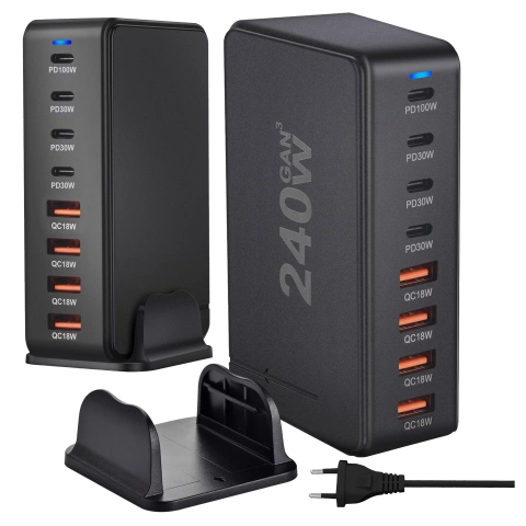 HUB splitter Alogy Adaptér pre počítačový notebook s USB-C na 3x USB-A 2.0 1x USB-A 3.0 sivý