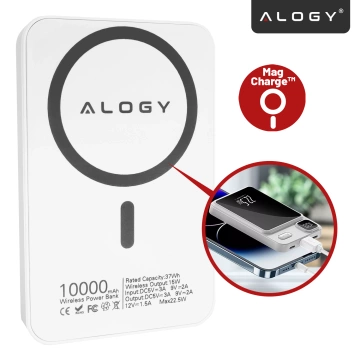 PowerBank Alogy MagCharge 22.5W PD20W PowerDelivery Fast Charging 10000mAh Wireless for MagSafe White