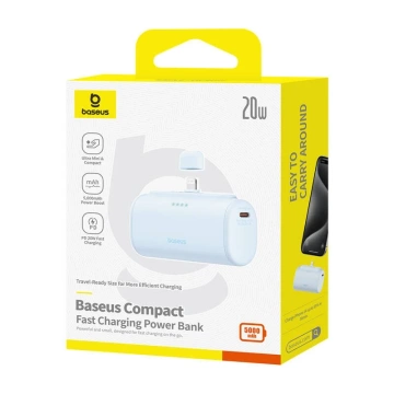 Powerbank Baseus Compact IP 5000mAh 20W Lightning   USB-C Niebieski