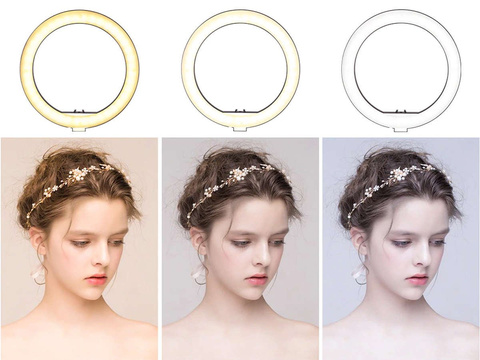 Fotokroužková lampa Alogy Ring A33 pro fotografování make-upu ze stativu