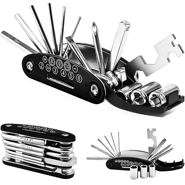 Bicycle bag case for phone 6.7 inches bag holder for bike frame 2l Black Tools Multitool keys 16in1 Alogy