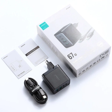 Joyroom TCG02 GaN 67W - Fast Charger 2x USB-C 2x USB-A Cable 100W