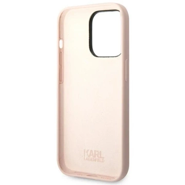 Karl Lagerfeld ochranné puzdro na telefón KLHCP14LSLKHLP pre Apple iPhone 14 Pro 6,1" pevné puzdro ružové/ružové silikónové Karl`s Head
