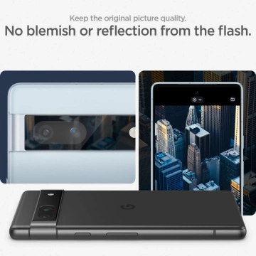 Tvrdené sklo chránič fotoaparátu Spigen Optik.TR ”EZ FIT” chránič fotoaparátu 2 balenie pre Google Pixel 7A Black