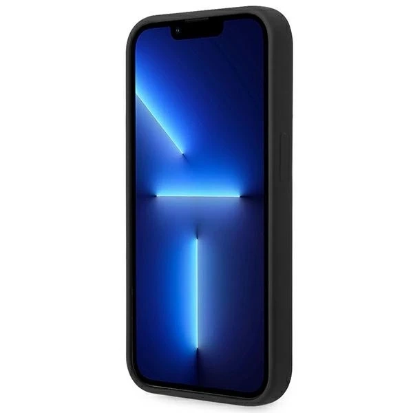 Ferrari iPhone 14 Pro 6.1" Hülle schwarz/schwarz Hardcase Silikon-Metall-Logo