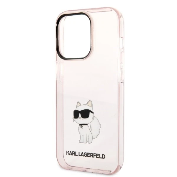 Puzdro Karl Lagerfeld KLHCP14XHNCHTCP pre iPhone 14 Pro Max 6,7" pevné puzdro Ikonik Choupette ružové/ružové