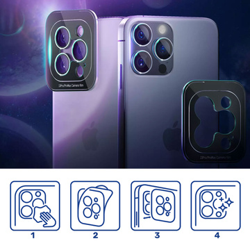 Szkło hartowane 9H do iPhone 15 Pro Max na obiektyw telefonu 3mk Lens Pro Protection