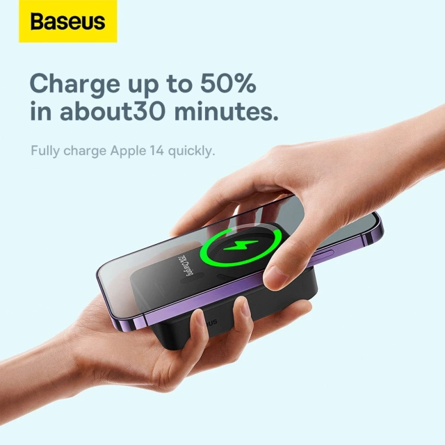 Powerbank Baseus Magnetic Mini 20000 mAh 20W Czarny + Kabel USB-C