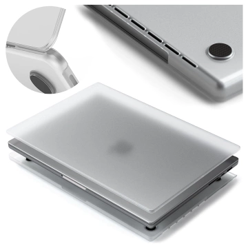 Ochranný kryt pro Apple Macbook Pro 16 - M1/M2/M3/M4 2021-2024 2025 Alogy AirGuard™ Flexibilní kryt Matný Průhledný Bílý