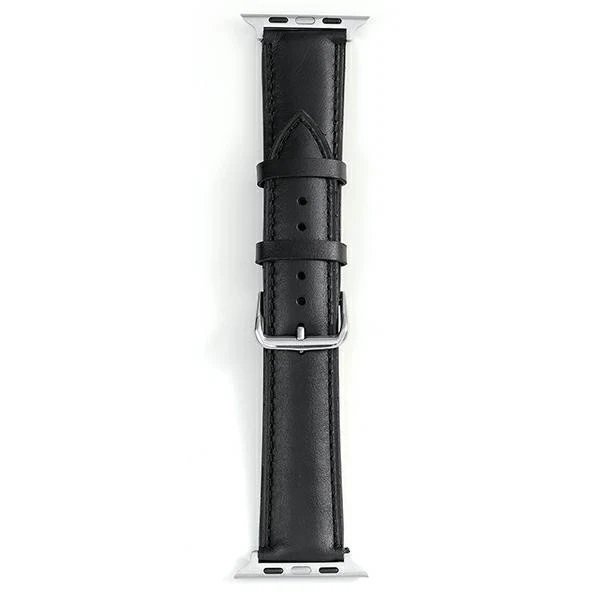 Kožený řemínek na chytré hodinky Beline pro Apple Watch 42/44/45/49 mm černá/černá