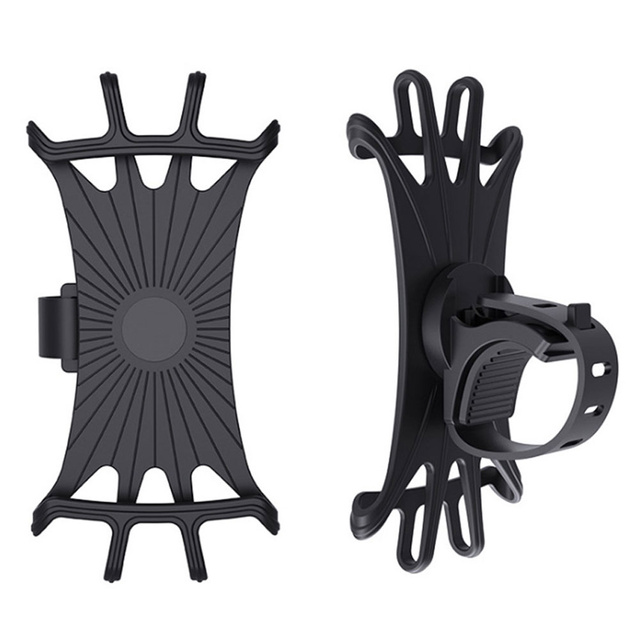 Велосипедний тримач Alogy Spider TPU Bike Phone Holder Силіконовий гнучкий для велосипедного моторолера квадроцикла Чорний