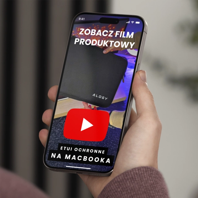 Torba na laptopa do MacBooka Air Pro 15" 16" Alogy ShieldCase Hard Foam Bag etui ochronne teczka 15-16" Czarna