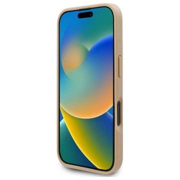 Pouzdro Karl Lagerfeld pro iPhone 16 6.1" Beige Hardcase Hot Stamp Magsafe