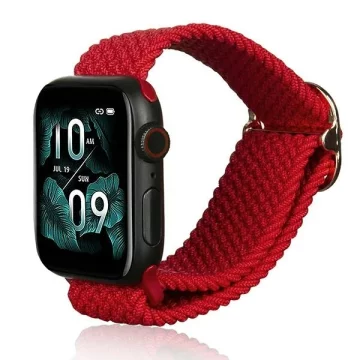 Textilný remienok inteligentných hodiniek Beline pre Apple Watch 38/40/41 mm červený/červený