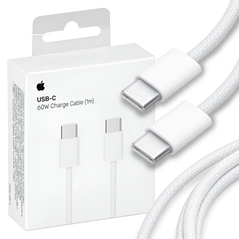 Apple USB-C auf USB-C Kabel 1m, 60W, Weiß, Langlebig, Original