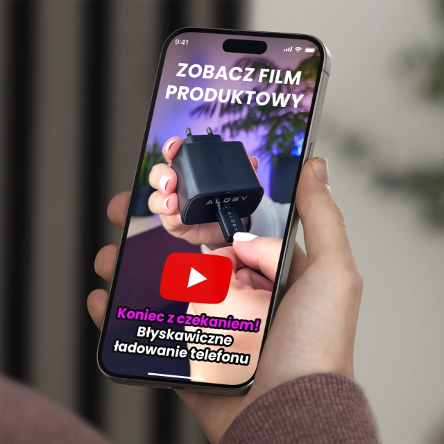 USB-C typ C PD Premium nástěnná nabíječka rychlá 45W 3A kabel typu C 1M Alogy černá