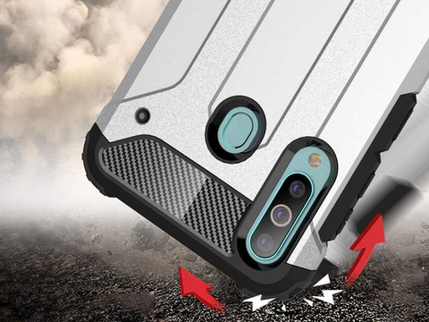 Etui Alogy Hard Armor pro Samsung Galaxy A60/M40 srebrne