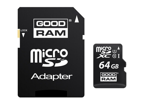 Goodram microSDXC 64GB Class 10 card reader adapter