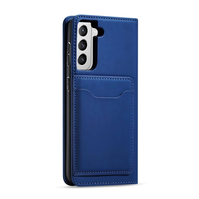 Magnet Card Case case for Samsung Galaxy S22 (S22 Plus) cover card wallet stand blue
