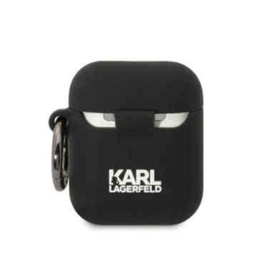 Захисний чохол для навушників Karl Lagerfeld для AirPods 1/2 cover black/black Silicone Karl