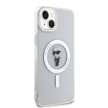 Etui Karl Lagerfeld KLHMP15MHFCKNOT na iPhone 15 Plus 6,7" priehľadné pevné puzdro IML Ikonik MagSafe