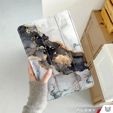 Pouzdro pro Apple iPad 10.9 Gen 10 2022 Kryt na tablet Alogy Book Case Cloudy Marble Marble