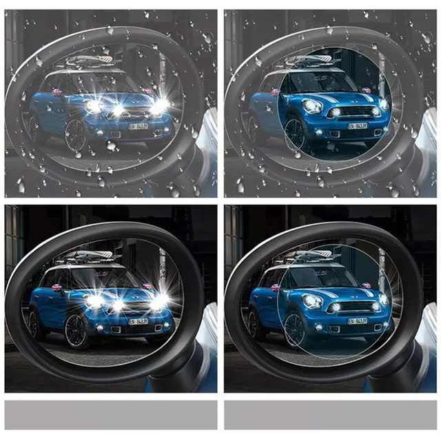 2x Nano Raincover Anti-Fog для бічних дзеркал автомобіля 135x95 мм