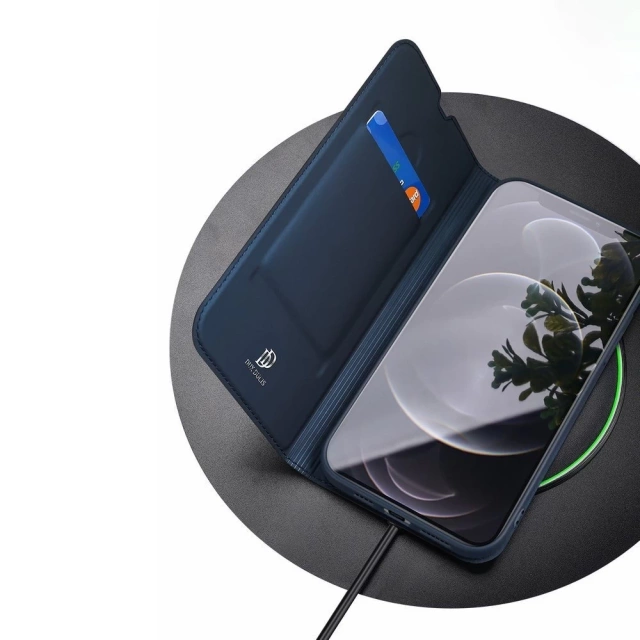 Dux Ducis Skin Pro Holster Flip Cover pro iPhone 13 Pro Max modrý